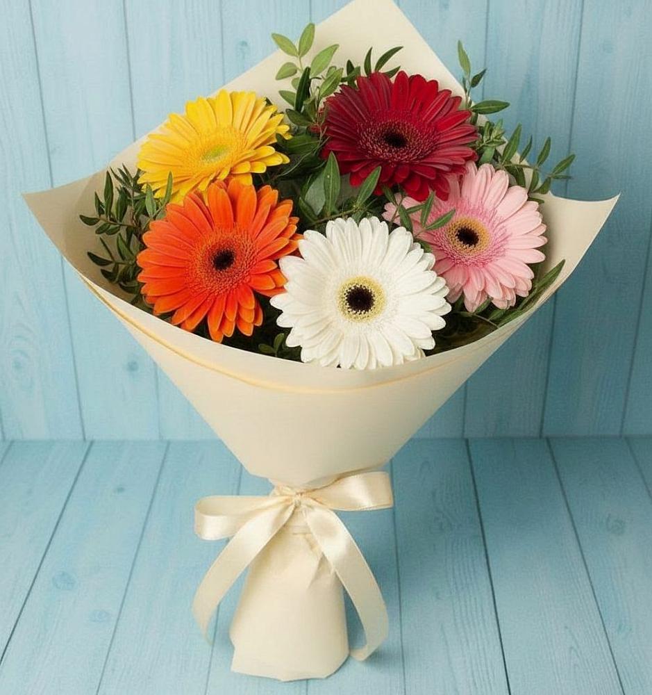 Букет цветов из: Герберы в Гамово