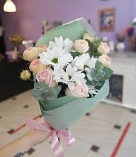 Букет цветов из:  Хризантемы и Розы в Гамово