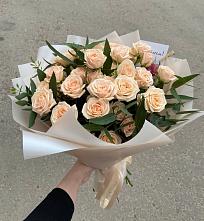 Букет Кремовые розы Латте в Гамово