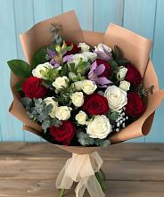 Букет цветов из:  Розы и Альстромерии в Гамово