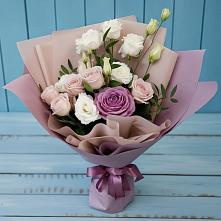 Букет цветов из:  Розы и Лизиантусы #REPLACE_PRED# Гамово