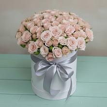 Цветочная композиция из Розы в шляпной коробке в Гамово