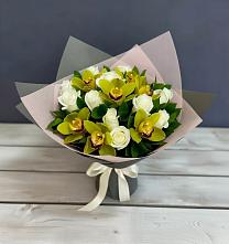 Букет цветов из:  Орхидеи и Розы в Гамово