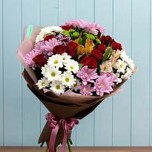 Букет цветов из:  Розы, Хризантемы и Альстромерии #REPLACE_PRED# Гамово