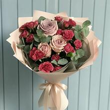 Букет цветов из:  Гвоздики и Розы в Гамово