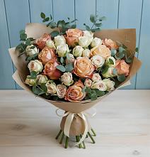 Букет цветов из:  Альстромерии и Розы в Гамово